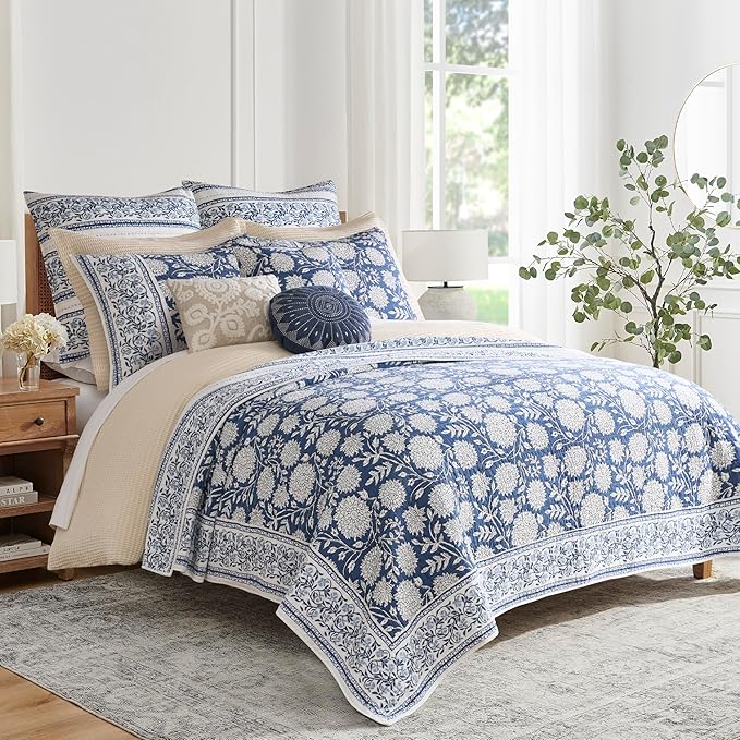 Levtex Home Adare Denim Reversible Full/Queen Quilt Set - Image 2