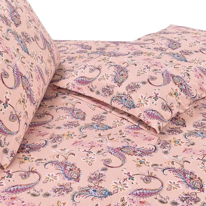 Elegant Comfort Luxury Soft Bed Sheets Paisley Pattern - Image 5