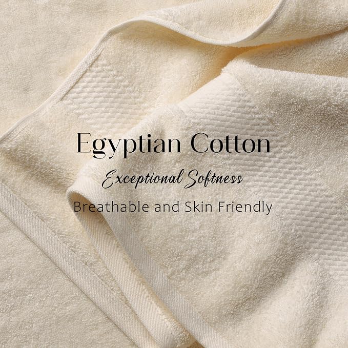 SUPERIOR Egyptian Cotton Pile 6 Piece Towel Set, Includes 2 Bath, 2 Hand - Image 5