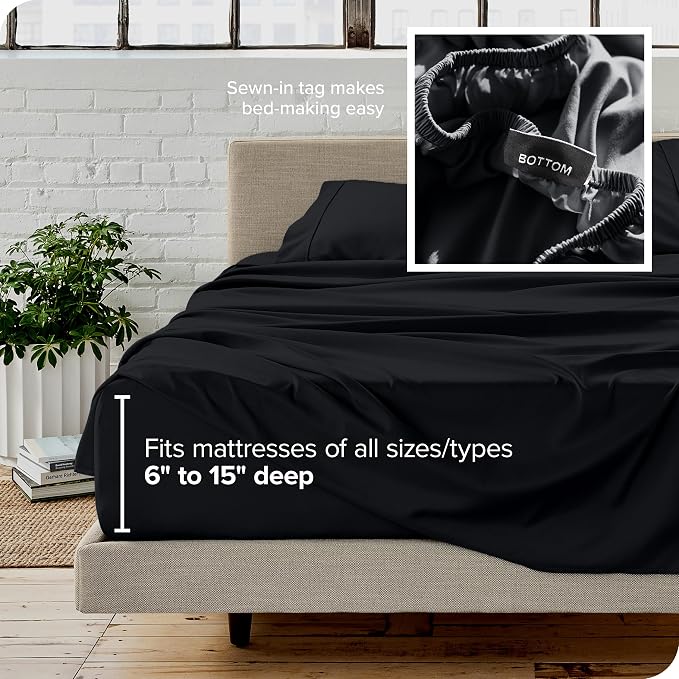 Bare Home Split California King Sheet Set - Image 6