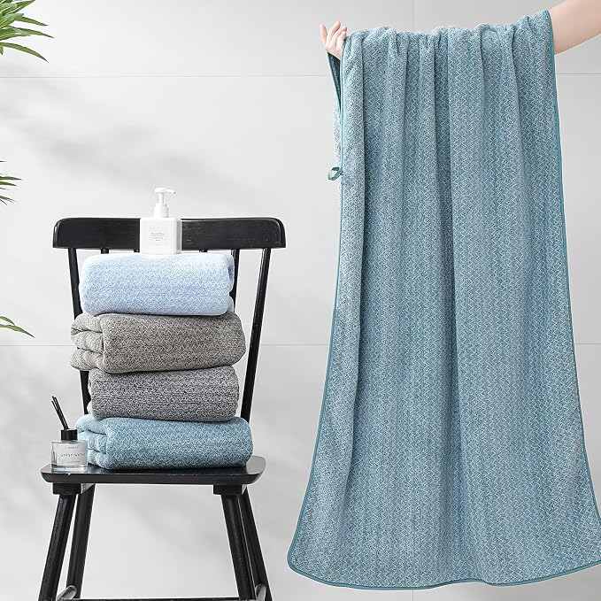 Ultra Soft Bath Towel Set, 12 Piece Family Bathroom Towels Set - Image 7