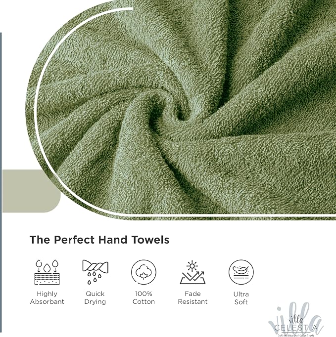 100% Cotton Bath Towel Set of 24-6 Bath Towels, 6 Hand Towels, 12 Wash Cloths - Image 4