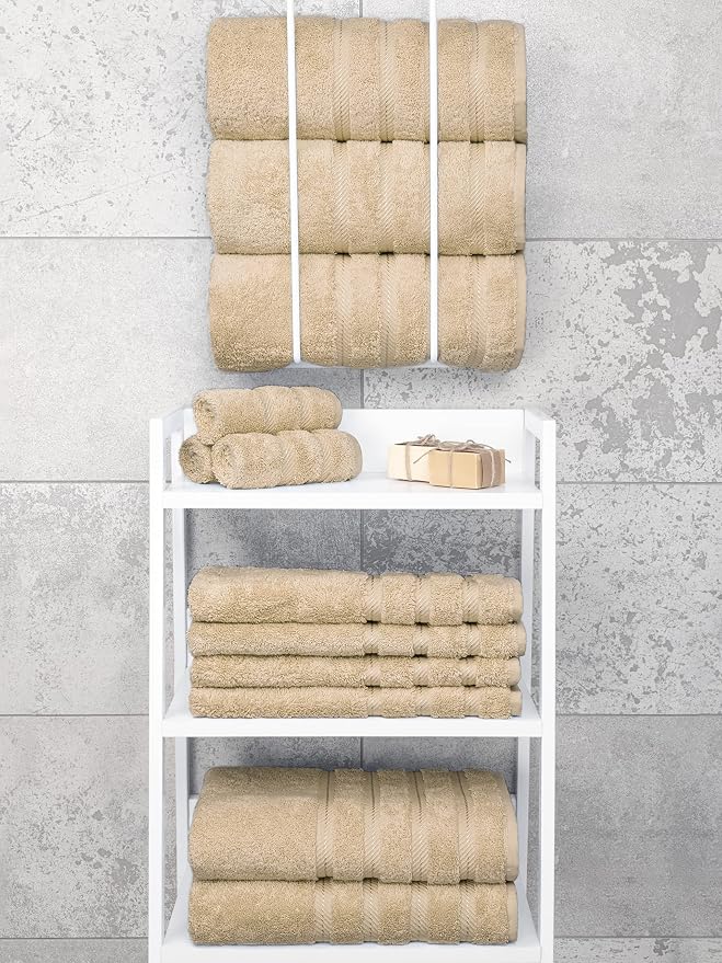 American Soft Linen Luxury 4 Piece Bath Towel Set, 600 GSM 100% Cotton Turkish - Image 7