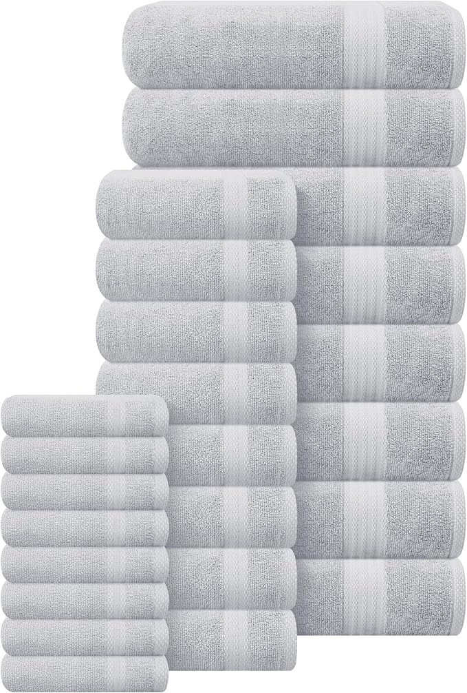 GLAMBURG Ultra Soft 24-Piece Towel Set - Image 3