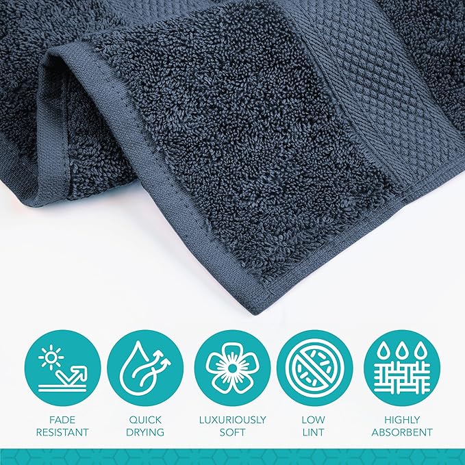 Pleasant Home Bath Towels Set of 6 100% Cotton, 515 GSM | Lightweight, Soft & - Image 3