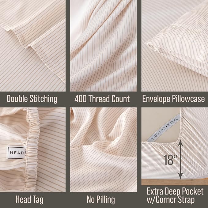 Bella Coterie | Luxury Bamboo Viscose Queen Size Pillowcase Set | 100% - Image 3