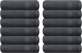 GLAMBURG Ultra Soft 12-Piece Washcloths Set 13x13-100% Ringspun Cotton by GLAMBURG