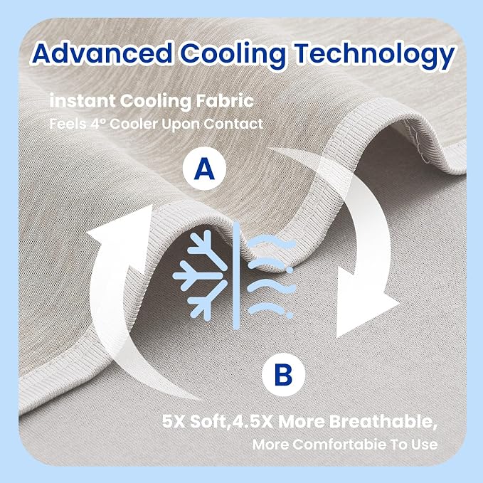 TOPCEE Cooling Blanketfor Night Sweats Absorbs Heat to Keep Adults, Children - Image 5