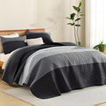 Litanika Quilt Queen Size Black, Soft Lightweight Polyester Comforter Bedding by Litanika