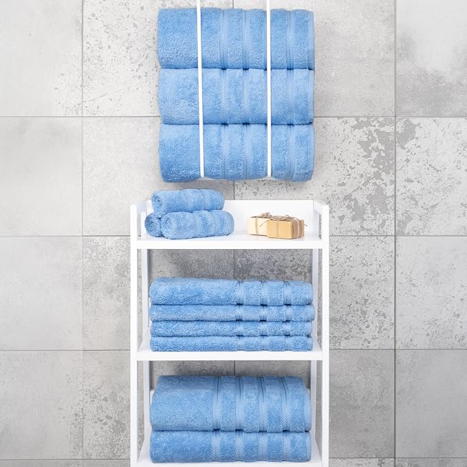 American Soft Linen Luxury 4 Piece Bath Towel Set, 600 GSM 100% Cotton Turkish - Image 7