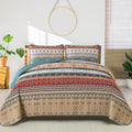 WONGS BEDDING Boho Quilt Set Twin Size, Lightweight Microfiber Bed Decor by WONGSBEDDING