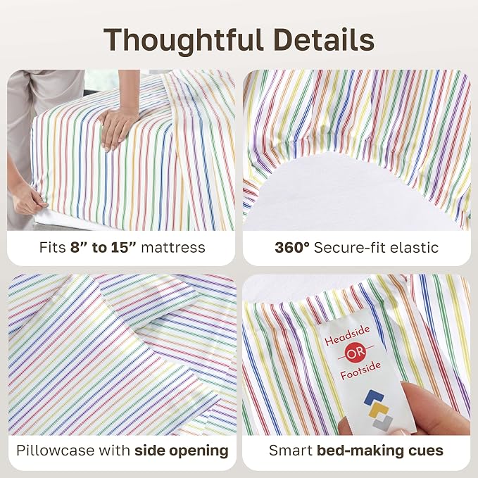 California Design Den Soft Twin Size 100% Cotton Sheet Sets, 400 Thread Count - Image 5