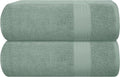 GLAMBURG Premium Cotton Oversized 2 Pack Bath Sheet 35x70-100% Pure Cotton by GLAMBURG