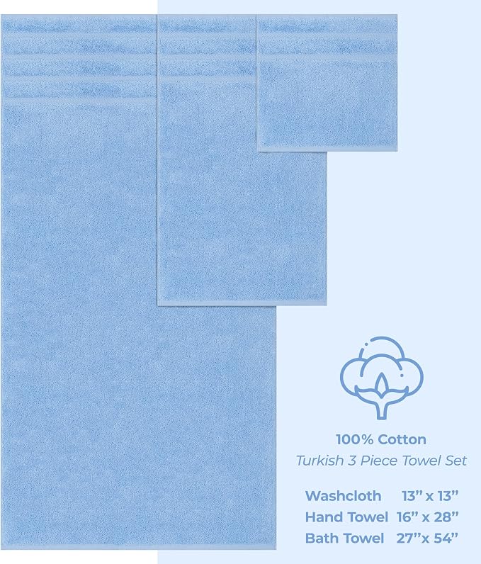American Soft Linen Premium 3 Piece Towel Set, 1 Bath Towel 1 Hand Towel 1 - Image 4