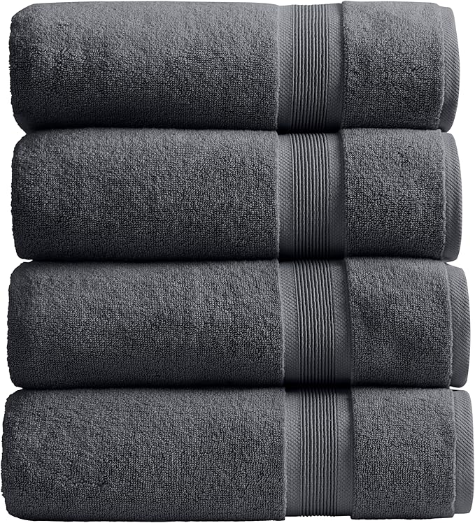 Springtree Home Luxury Viscose from Bamboo Bath Towel Set of 4 | 35% Viscose by SpringtreeHome
