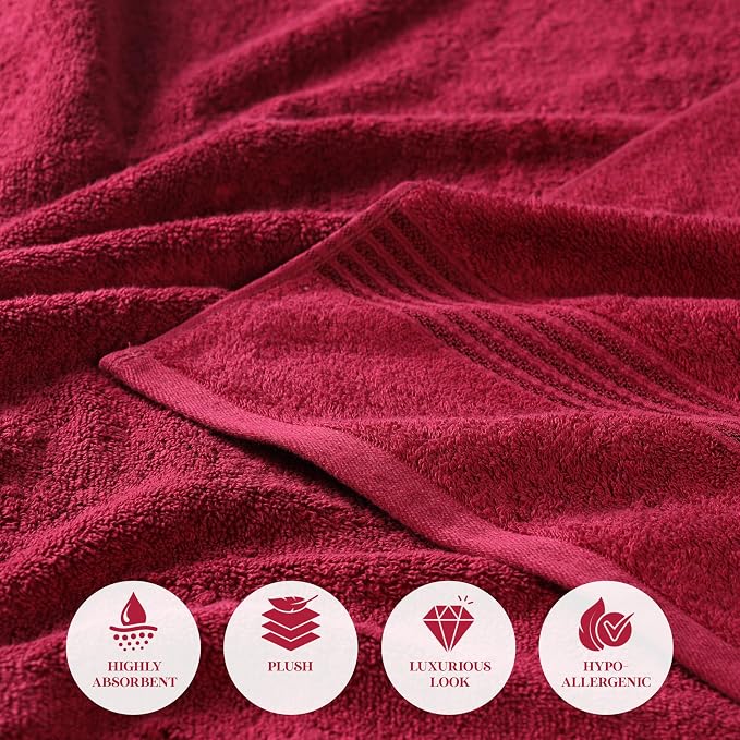 Superior Egyptian Cotton 8-Piece Towel Set, Guest Bath Decor Essentials - Image 8