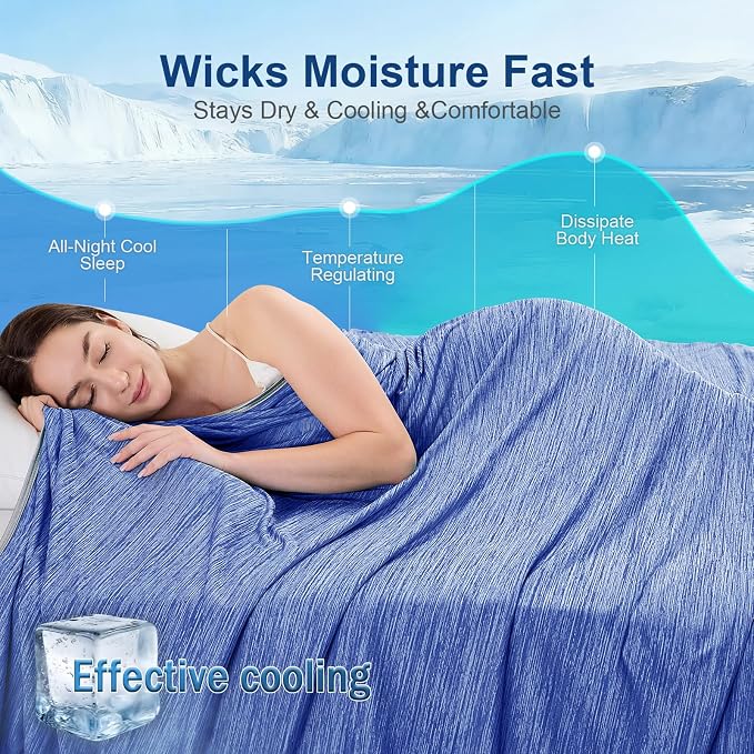 KMUSET Cooling Blanket Twin XL, Double Sided Summer Cooling Blankets - Image 4