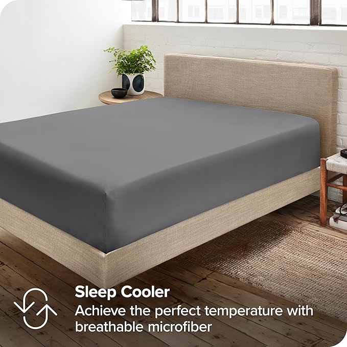 Bare Home 2-Pack Fitted Bottom Sheets Full - Image 6