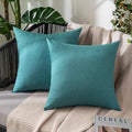 MIULEE Pack of 2 Decorative Outdoor Solid Waterproof Throw Pillow Covers Euro by MIULEE