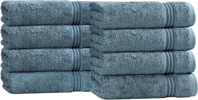 Superior Egyptian Cotton 8-Piece Hand Towel Set, Towel Basics by SUPERIOR