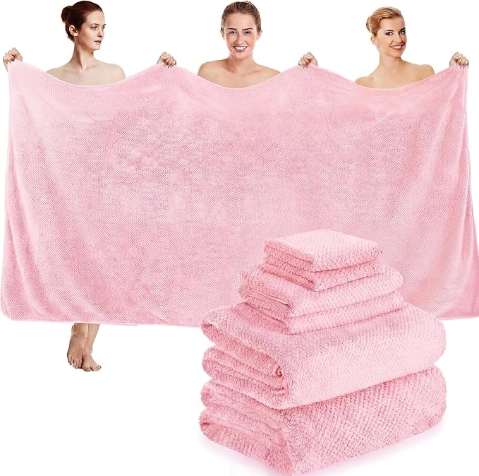 Peryiter Oversized Bath Towels Set of 6 by Peryiter