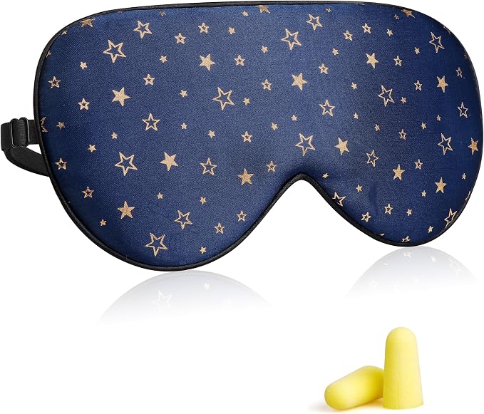 Silk Sleep Eye Mask for Men Women, Comfortable Super Soft Eye Mask by JersySlumber
