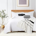ROARINGWILD White Queen Size Quilt Bedding Sets by ROARINGWILD
