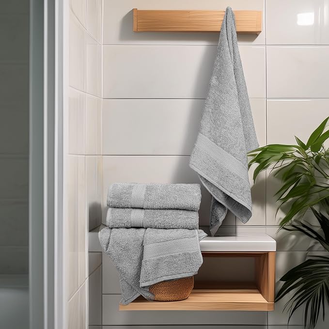 Commercial Bulk Pack of 12 Bath Towels – 100% Cotton Terry 24" x 48" – Ideal - Image 5