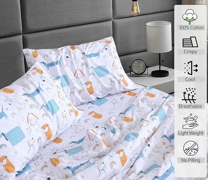 RUVANTI 100% Cotton Sheets – Full Size Percale Bedding, Cooling & Breathable - Image 3