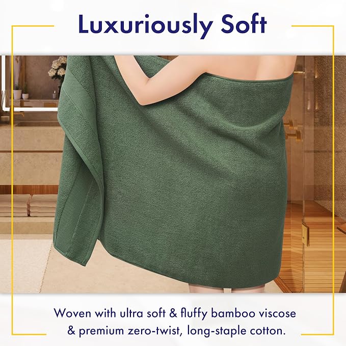 Alusa Home Ultra Soft & Plush Viscose from Bamboo Bath Towels - Image 2