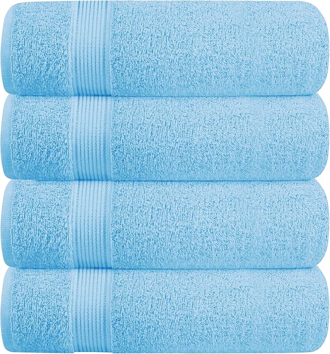 BELZZI Home Ultra Soft 4 Pack Oversized Bath Towel Set 27x54, Cotton Compact by Unknown