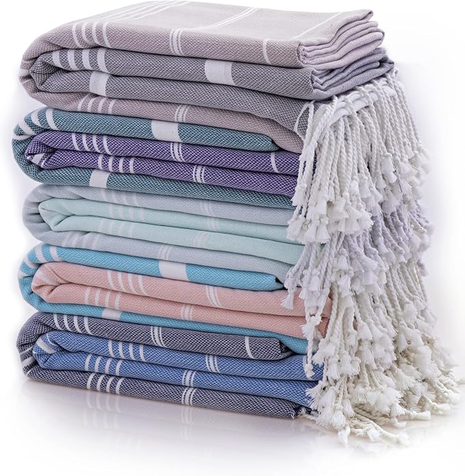 Beach Towel 100% Cotton Turkish Beach Towel Adult 38x70 Inch Pre-washed - Image 9