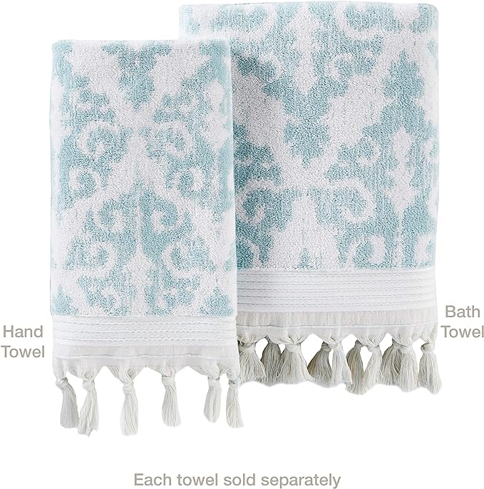SKL Home Mirage Fringe 100% Turkish Cotton Hand Towel Set - Image 3