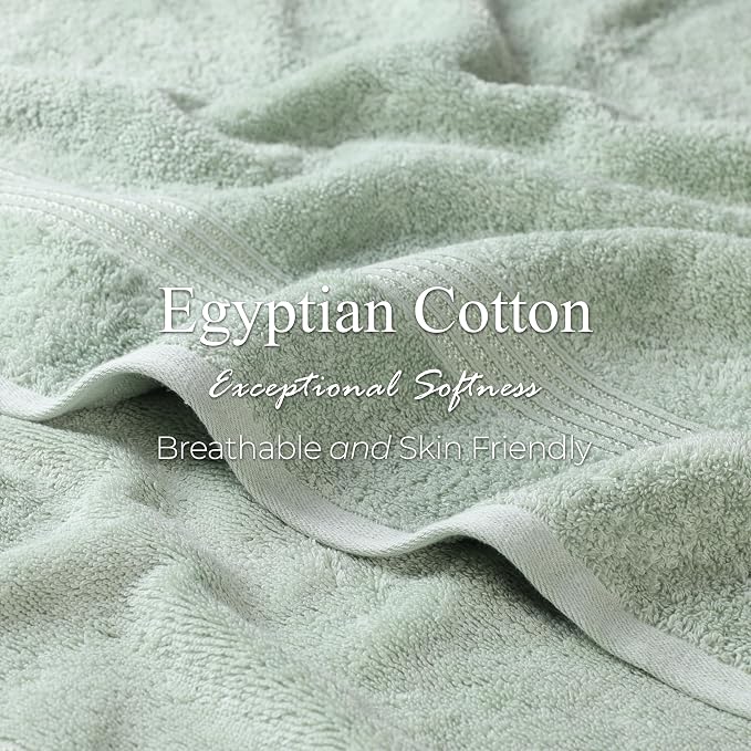 Superior Egyptian Cotton 8-Piece Towel Set, Guest Bath Decor Essentials - Image 7