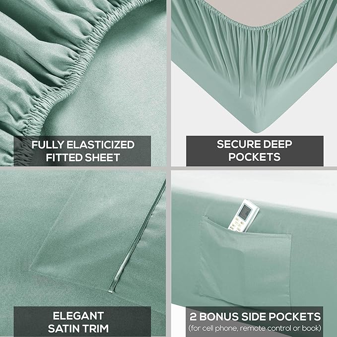 Mueller Luxury 6 Piece Queen Sheet Set - Image 4