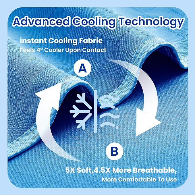 Topcee Cooling Blanket Queen Size- 90"x90" Summer Cooling Throw Blanket - Image 5