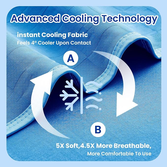 Topcee Cooling Blanket Throw- 50"x60" Summer Cooling Throw Blanket - Image 5