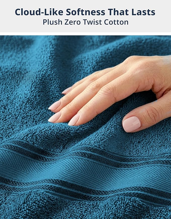 LANE LINEN 18Pc 100% Cotton Bath Towels – 6 Bath, 6 Hand Towel & 6 Washcloths - Image 4