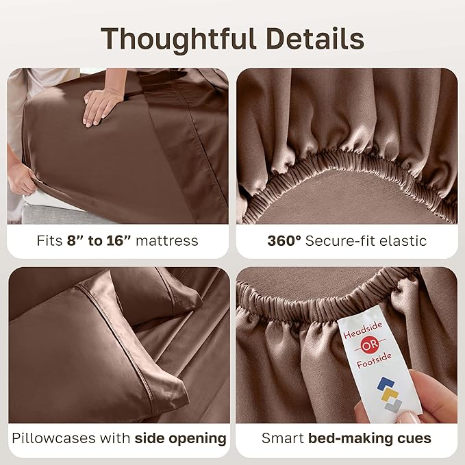 California Design Den Soft 100% Cotton Bed Sheets Full Size Set, 400 Thread - Image 6