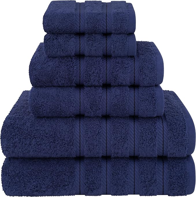 American Soft Linen Luxury 6 Piece Towel Set, 2 Bath Towels 2 Hand Towel 2 by AmericanSoftLinen