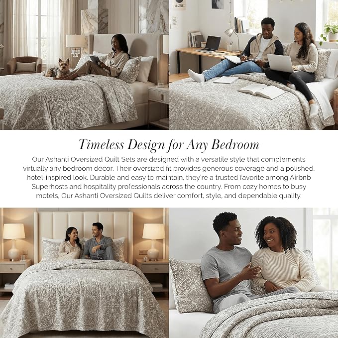 Southshore Fine Living, Inc. Ashanti Collection Oversized Queen Quilt Bedding - Image 6