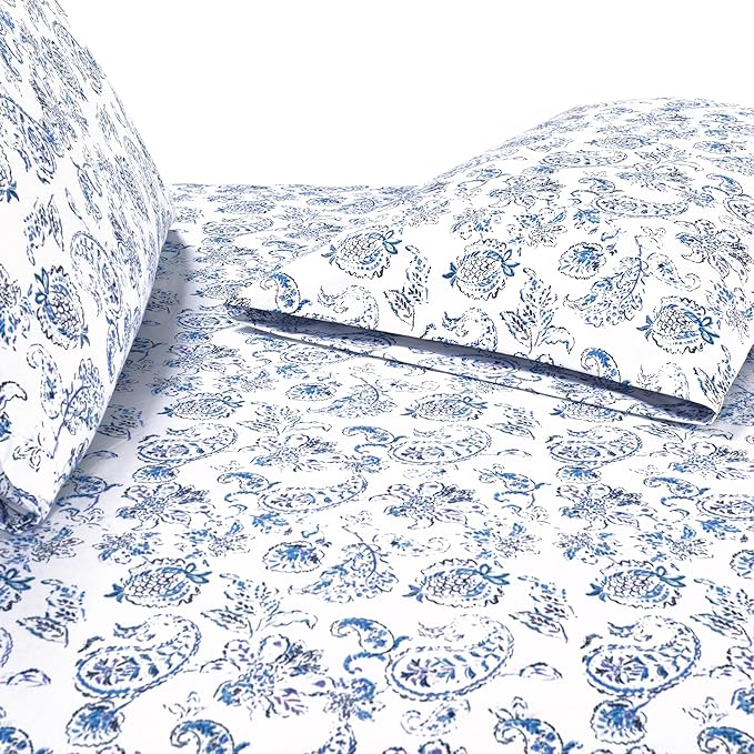 Elegant Comfort Luxury Soft Bed Sheets Paisley Pattern - Image 5