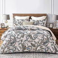 Whale Flotilla Reversible Printed Quilts Queen Size, Extra Soft Boho Paisley by WHALEFLOTILLA