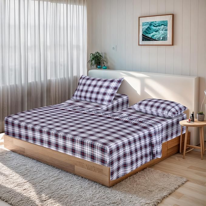 RUVANTI 100% Cotton Sheets – Split King Size Percale Bedding, Cooling & - Image 2