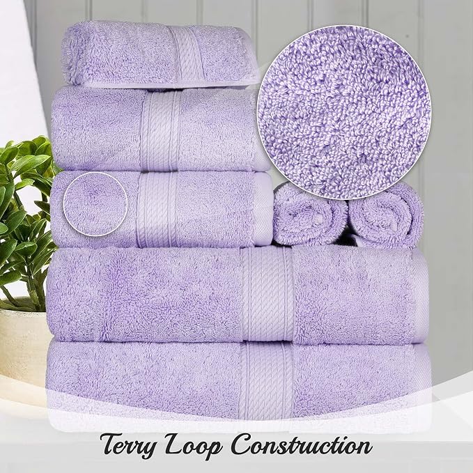 Superior Egyptian Cotton Pile Bath Towel Set of 4, Ultra Soft Luxury Towels - Image 3