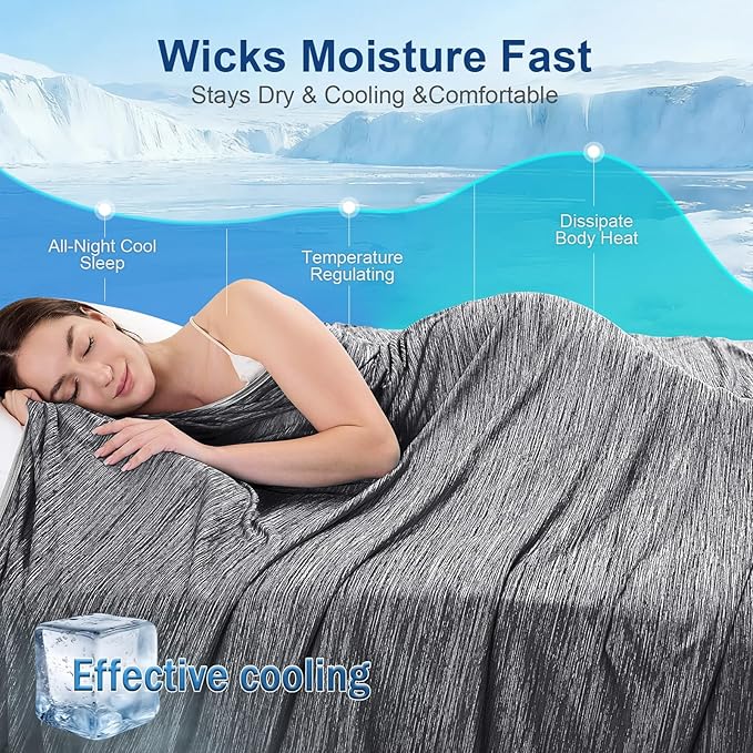KMUSET Cooling Blanket King Size, Double Sided Summer Cooling Blankets - Image 4