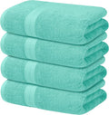 Avalon Towels Turquoise Bath Towels Set of 4 pcs, 100% Cotton Towel Absorbent by AvalonTowels