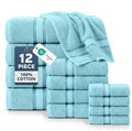LANE LINEN Luxury Towel Set for Bathroom – 12-Pack 100% Cotton Towels, Zero by LaneLinen