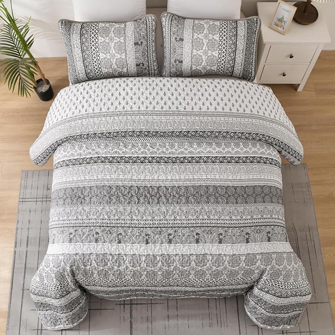 WONGS BEDDING Boho Quilt Set King Size - Image 3