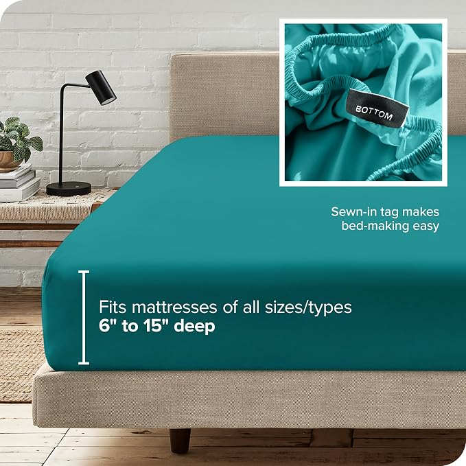 Bare Home Fitted Bottom Sheet King Size - Image 6